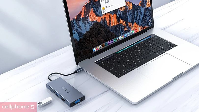 Công suất Hub chuyển đổi USB C Orico MC U501P-GY PD-60W