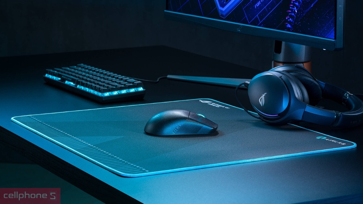 Phần mềm, tính năng hiện đại tích hợp kèm của bàn di chuột Asus Rog Hone Ace Aim Lab Edition
