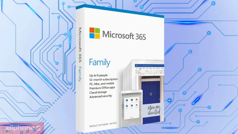 Phần mềm Microsoft Office 365 Family (12 tháng X 6 User)