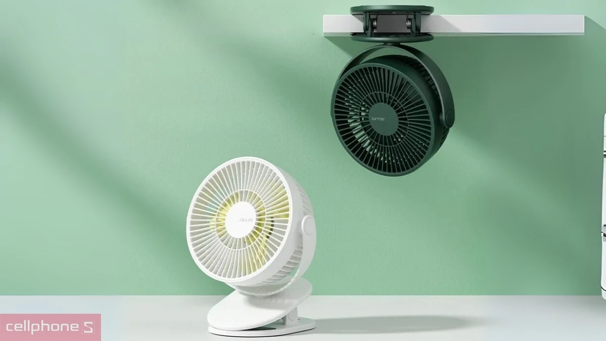 Hiệu năng, thời lượng pin của quạt kẹp bàn mini Jisulife FA29A
