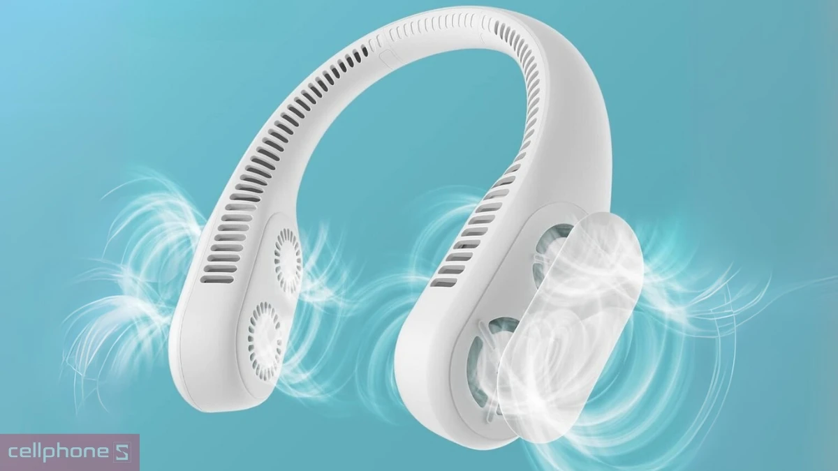 Các cấp độ gió, dung lượng pin của quạt đeo cổ mini Jisulife FA12R