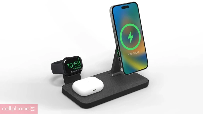Tốc độ sạc của đế sạc Mophie Snap Plus 3 in 1 15W