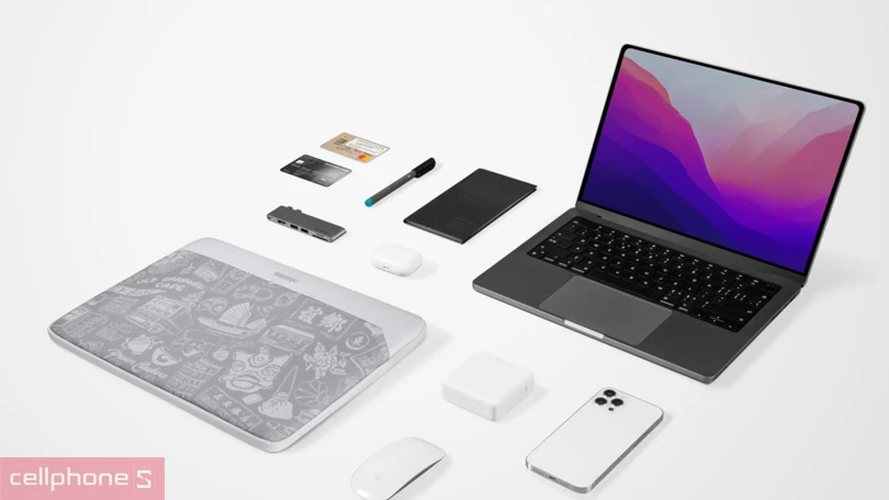 Túi chống sốc Tomtoc Versatile 360 Protective cho Macbook/Ultrabook 13 A18C2S1HQ - Kiểu dáng thời thượng, bảo vệ 360 độ