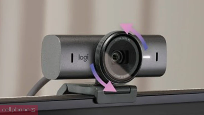 Thiết kế webcam Logitech MX BRIO 4K ULTRA HD xám