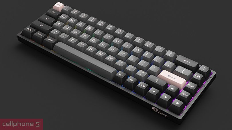 Thiết kế bàn phím cơ AKKO 3068B black & pink