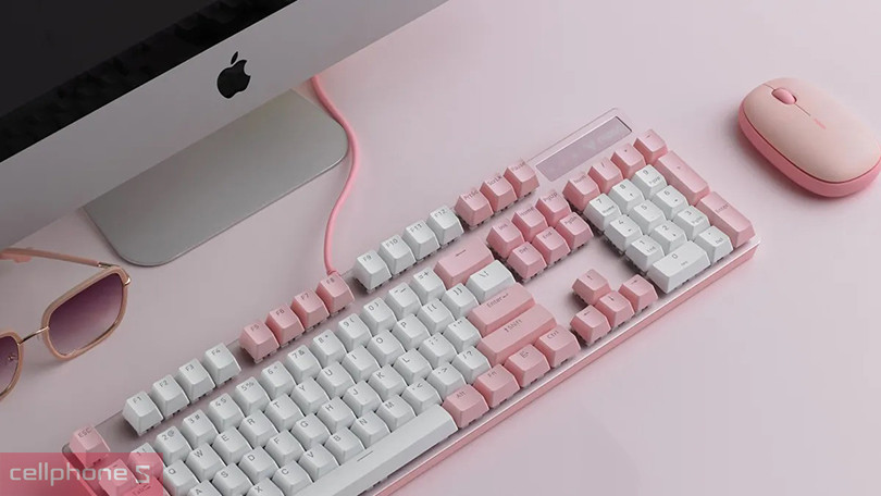 Bàn phím cơ Rapoo V500 Pro Pink White (Brown Switch)