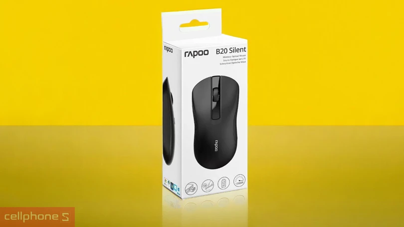 Chuột không dây Rapoo B20 Silent – Êm ái, nâng tầm hiệu quả công việc