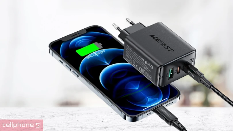 Củ sạc nhanh ACEFAST PD 65W A13 3 cổng