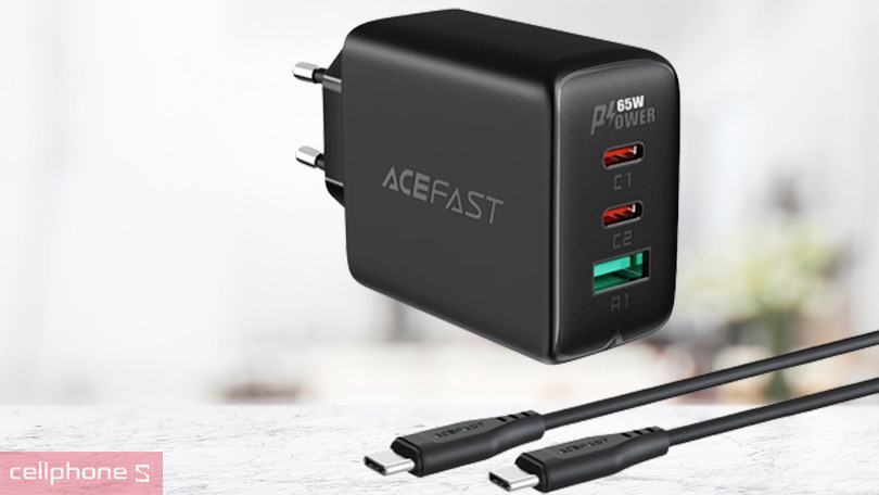 Củ sạc nhanh ACEFAST PD 65W A13 3 cổng