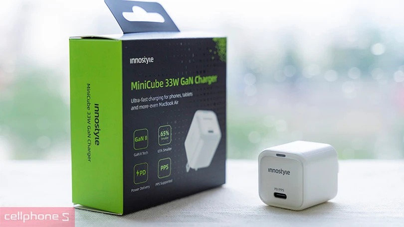 Đánh giá củ sạc Innostyle Minicube GAN II 33W PD + QC 3.0