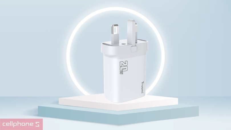 Kích thước củ sạc nhanh CH07 1A + 1C PD 20W (UK)
