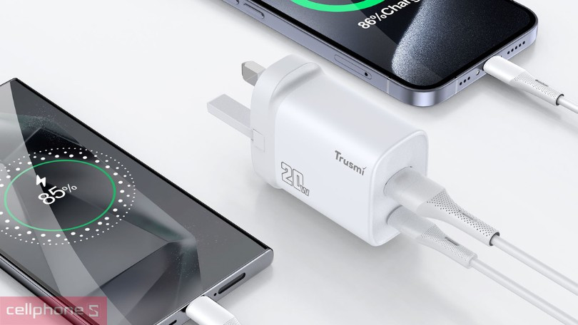 Công suất củ sạc nhanh CH07 1A + 1C PD 20W (UK)