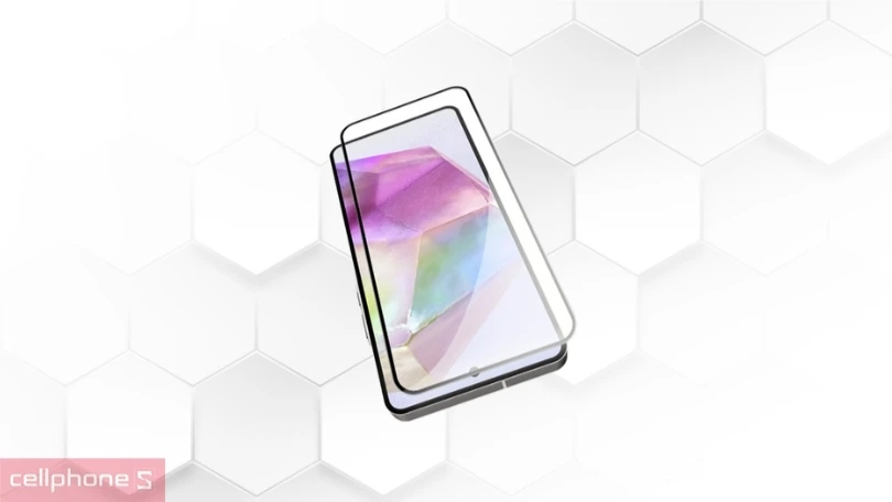 Độ trong suốt, chống bám vân tay của kính cường lực Samsung Galaxy A36 Mocoll Full viền đen