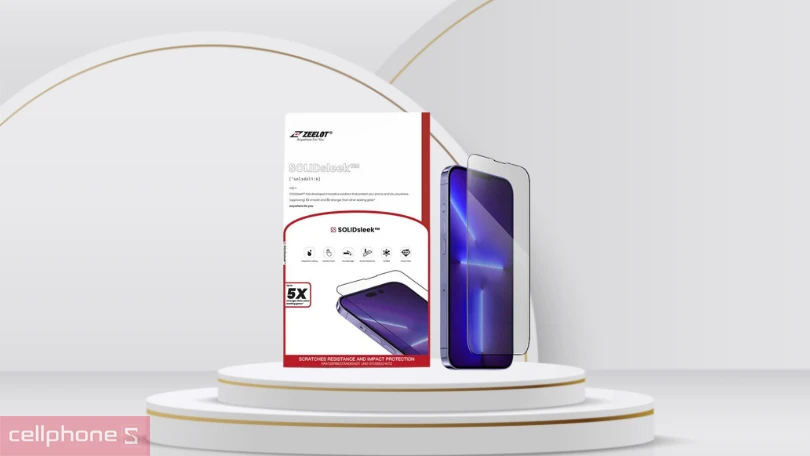 Kính cường lực iPhone 14 Max/13 Pro Max Zeelot Solidleek Privacy