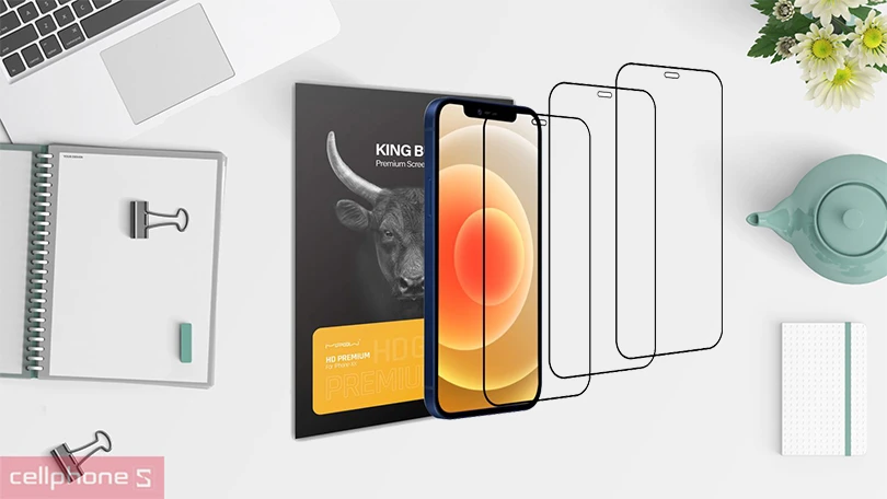 Đánh giá thiết kế Kính cường lực iPhone 14/13/13 Pro Mipow Premium