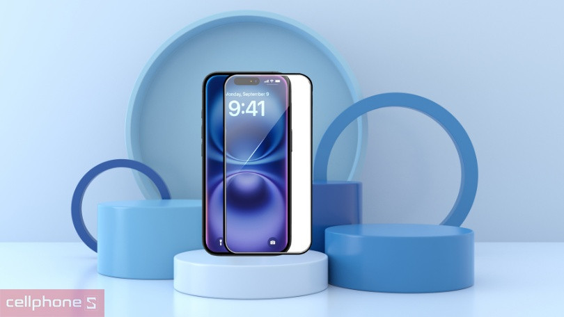 Thiết kế kính cường lực iPhone 16 Plus Mipow Premium