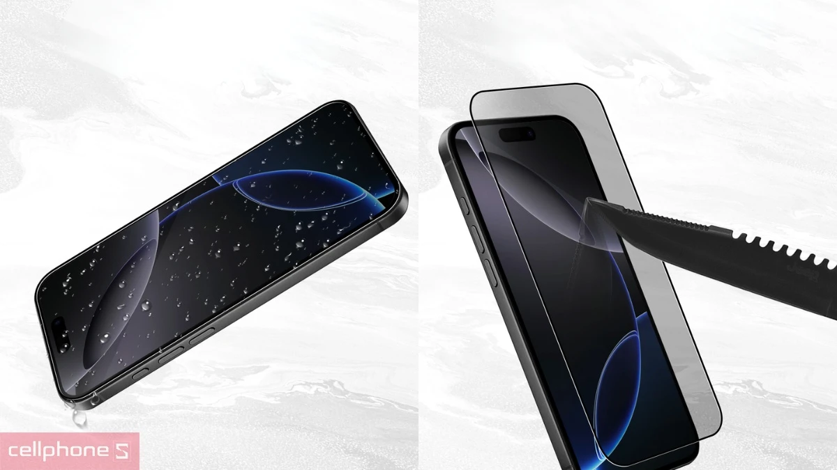 Công nghệ kháng nhìn trộm hiện đại của kính cường lực iPhone 17 Pro Max Zeelot Solidsleek chống nhìn trộm 360 Full