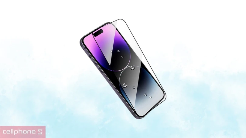 Kính cường lực iPhone 15 Pro Mocoll - Cứng cáp, bền bỉ, chống nước 