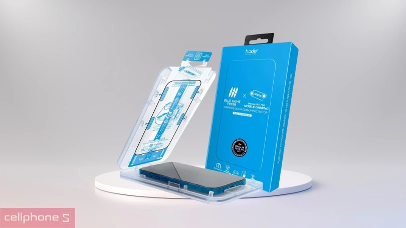 Kính cường lực iPhone 14/13/13 Pro Hoda khung trợ dán