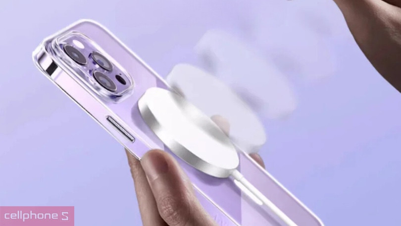 Thiết kế ốp lưng MagSafe iPhone 15 Pro Max Anker Clear