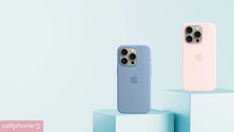Ốp lưng iPhone 15 Pro Max Silicone hỗ trợ sạc Magsafe