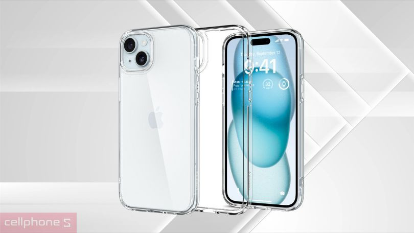 Ốp lưng iPhone 15 Plus Spigen Ultra Hybrid Crystal