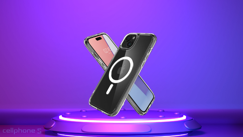 Ốp lưng iPhone 15 Plus Spigen Crystal Hybrid with Magsafe