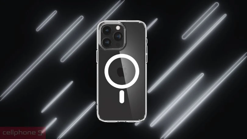 Ốp lưng MagSafe iPhone 15 Pro Max Spigen Crystal Hybrid