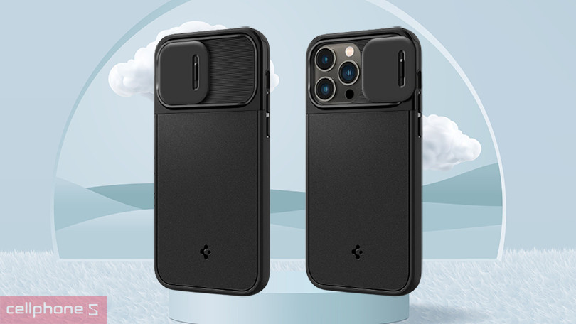 Ốp lưng iPhone 15 Pro Spigen Optik Armor With Magsafe - Bảo vệ camera, cầm nắm chắc tay