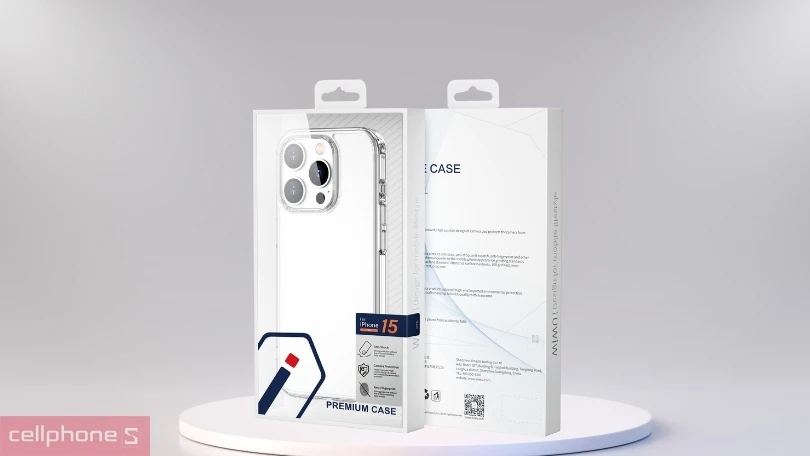 Thiết kế ốp lưng iPhone 15 Plus/14 Plus Wiwu TPP-109 Clear