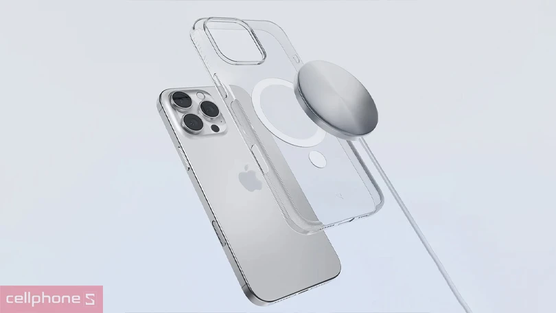 Thiết kế và khả năng chống ố vàng của ốp lưng Magsafe iPhone 16 Pro Slimcase Unique 3 Clear