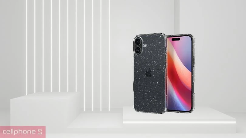 Thiết kế Ốp lưng iPhone 16 Plus Spigen Liquid Crystal Glitter