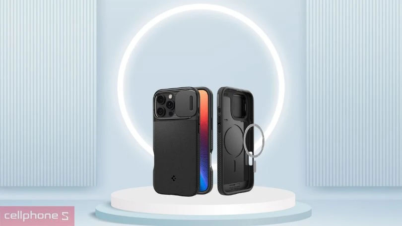 Thiết kế ốp lưng iPhone 16 Pro Max Spigen Optik Armor With Magsafe