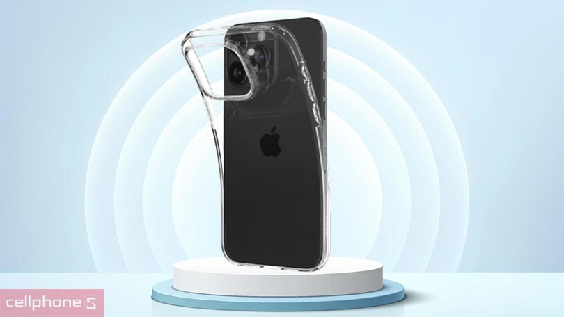 Ốp lưng iPhone 16 Pro Spigen Spigen Liquid Crystal Clear (Trong Suốt)