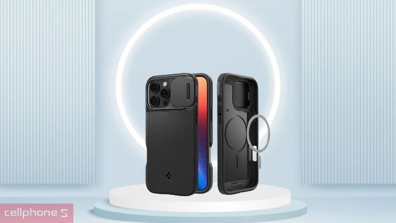 Công nghệ ốp lưng iPhone 16 Pro Spigen Optik Armor With Magsafe