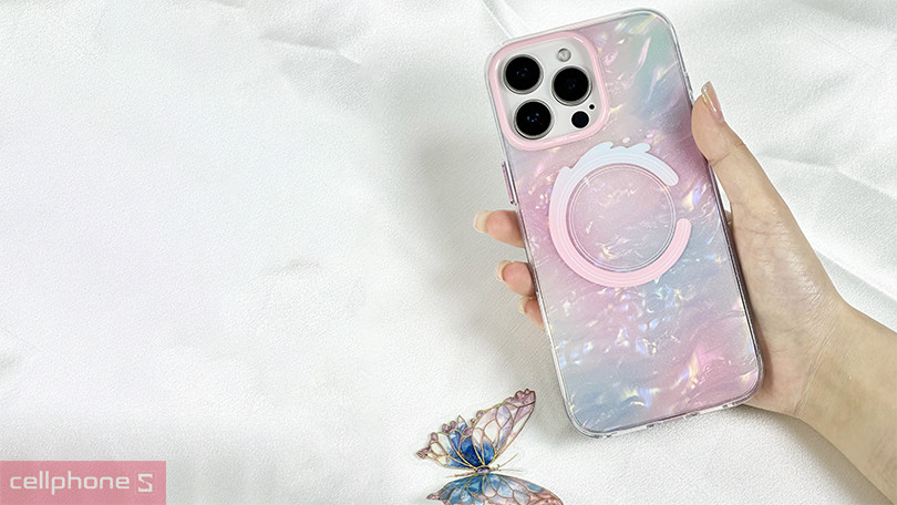 Thiết kế ốp lưng iPhone 16 Plus TGVIS Space Gradient
