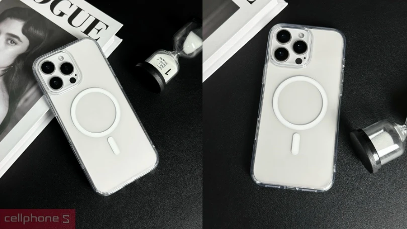 Thiết kế ốp lưng iPhone 16 Pro TGVIS Len MagSafe Clear