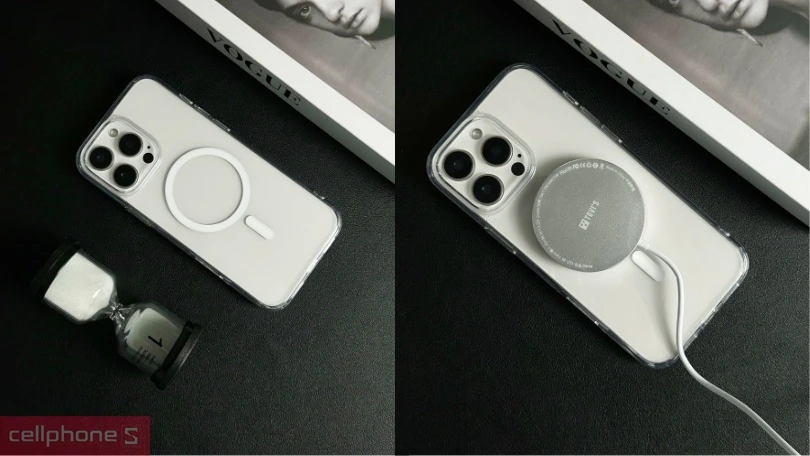 Chất lượng ốp lưng iPhone 16 Pro TGVIS Len MagSafe Clear