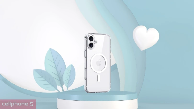 Thiết kế ốp lưng iPhone 16 TGVIS LEN Magsafe Clear