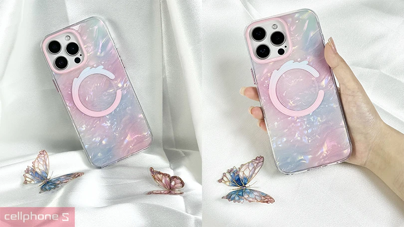 Thiết kế ốp lưng iPhone 16 Pro TGVIS Space Gradient