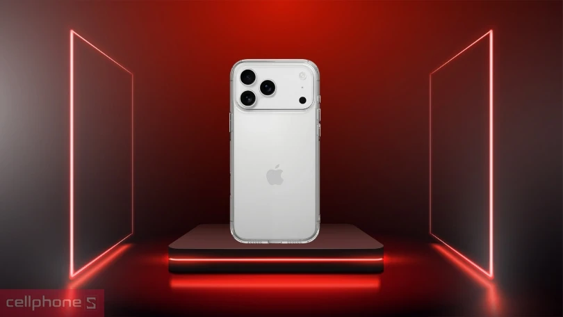 Ốp lưng iPhone 17 Pro Mipow Tempered Glass Transparent