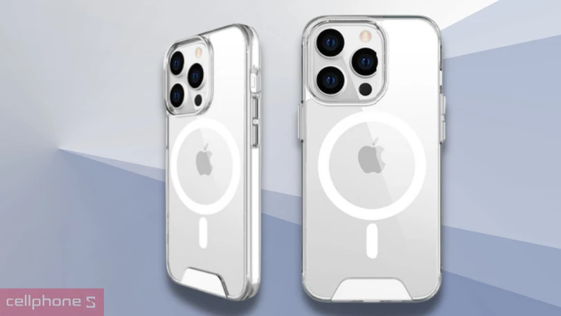 Ốp lưng iPhone 14 Pro Max trong suốt Jinya hỗ trợ sạc MagSafe