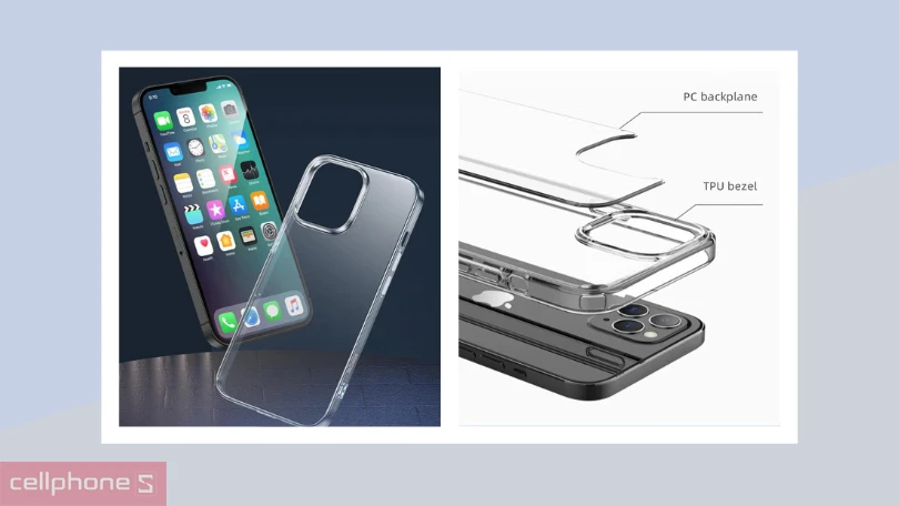 Ốp lưng iPhone 14 Plus Mipow Tempered Glass Transparent