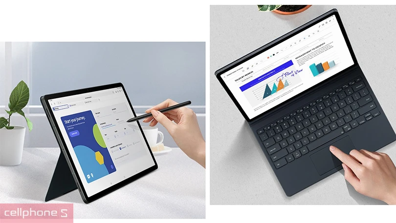 Thiết kế bao da Samsung Galaxy Tab S9 Plus Touch Pad chính hãng