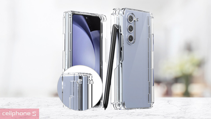 Thiết kế ốp Samsung Galaxy Z Fold5 Araree Nukin Clear