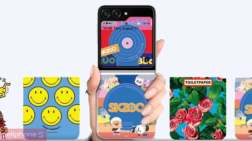 Ốp lưng Samsung Galaxy Z Flip 5 chính hãng trong suốt linh hoạt thông minh - Tiện lợi, đẹp mắt