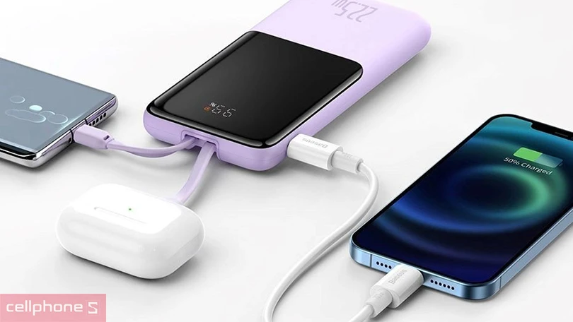 Công suất sạc dự phòng Baseus Airpow Lite kèm cáp type C 10000mAh 22.5W