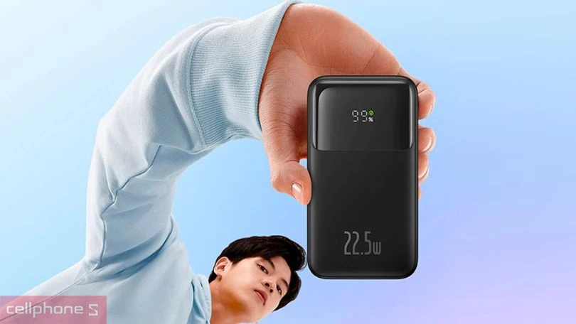 Thiết kế pin sạc dự phòng Baseus Comet 10.000MAH 22.5W kèm cáp Lightning to Type C