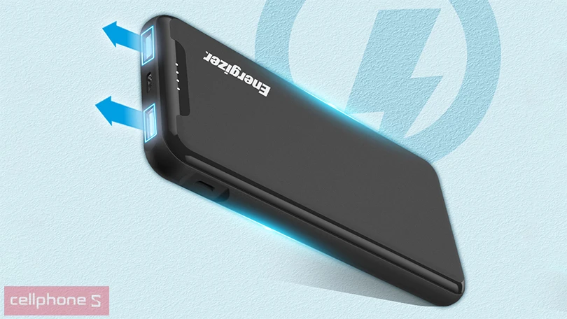 Dung lượng pin dự phòng Energizer 10.000 mAh UE10052PQ