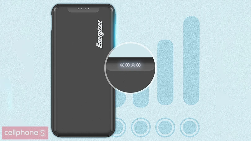 Thiết kế pin dự phòng Energizer 10.000 mAh UE10052PQ